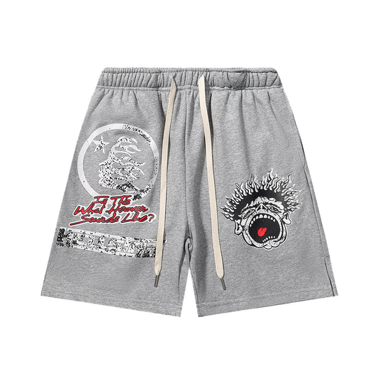 Hellstar Records Smiley Face Shorts Grey