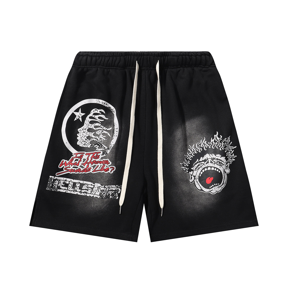 Hellstar Records Smiley Face Shorts Black