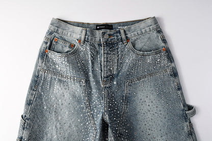 PURPLE Shorts Crystals 5097