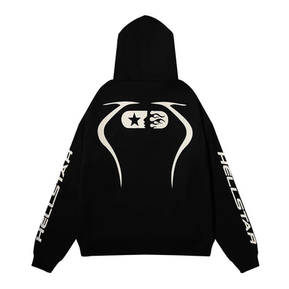 Hellstar Sport Hoodie Black White