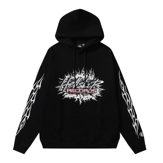 Hellstar Sports Flame Hoodie Black